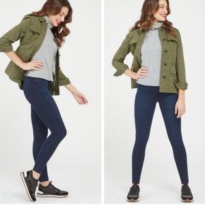 Spanx Jeanish Pull on Ankle Jeans, Jeggings, Twighlight Rinse Size Small Petite